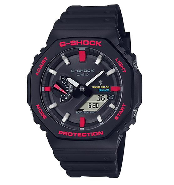 Casioak Bluetooth Black | Mark 01 | Red / White Indices & Case