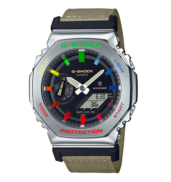 Casioak Steel Nylon Brown | Mark 02 | Rainbow Indices & Case