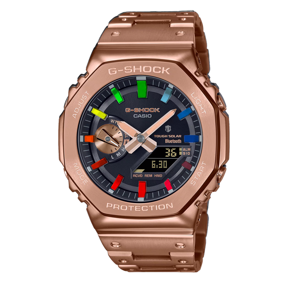 Casioak Bluetooth Full Metal 2100 Series | Copper | Mark 02 | Fluo Rainbow Indices