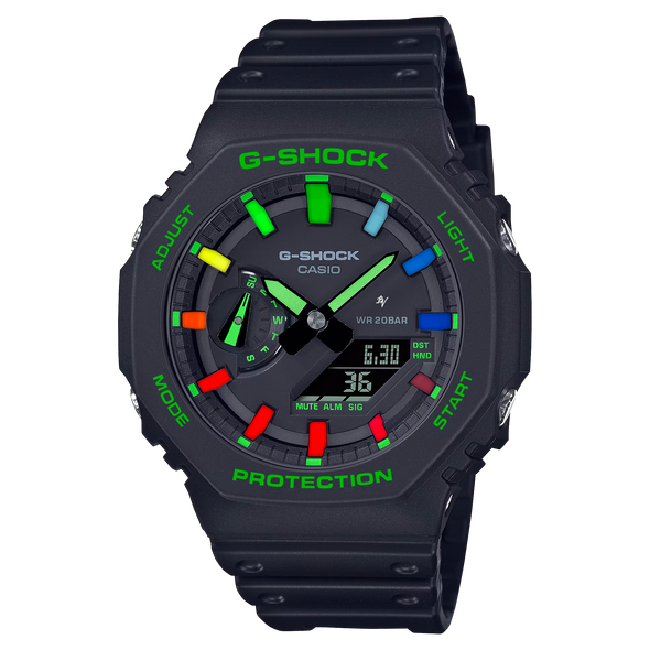 Casioak Black-Green | Mark 02 | Rainbow Indices & Green Case