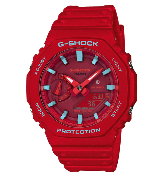 Casioak Red | Mark 01 | Light Blue Indices & Case