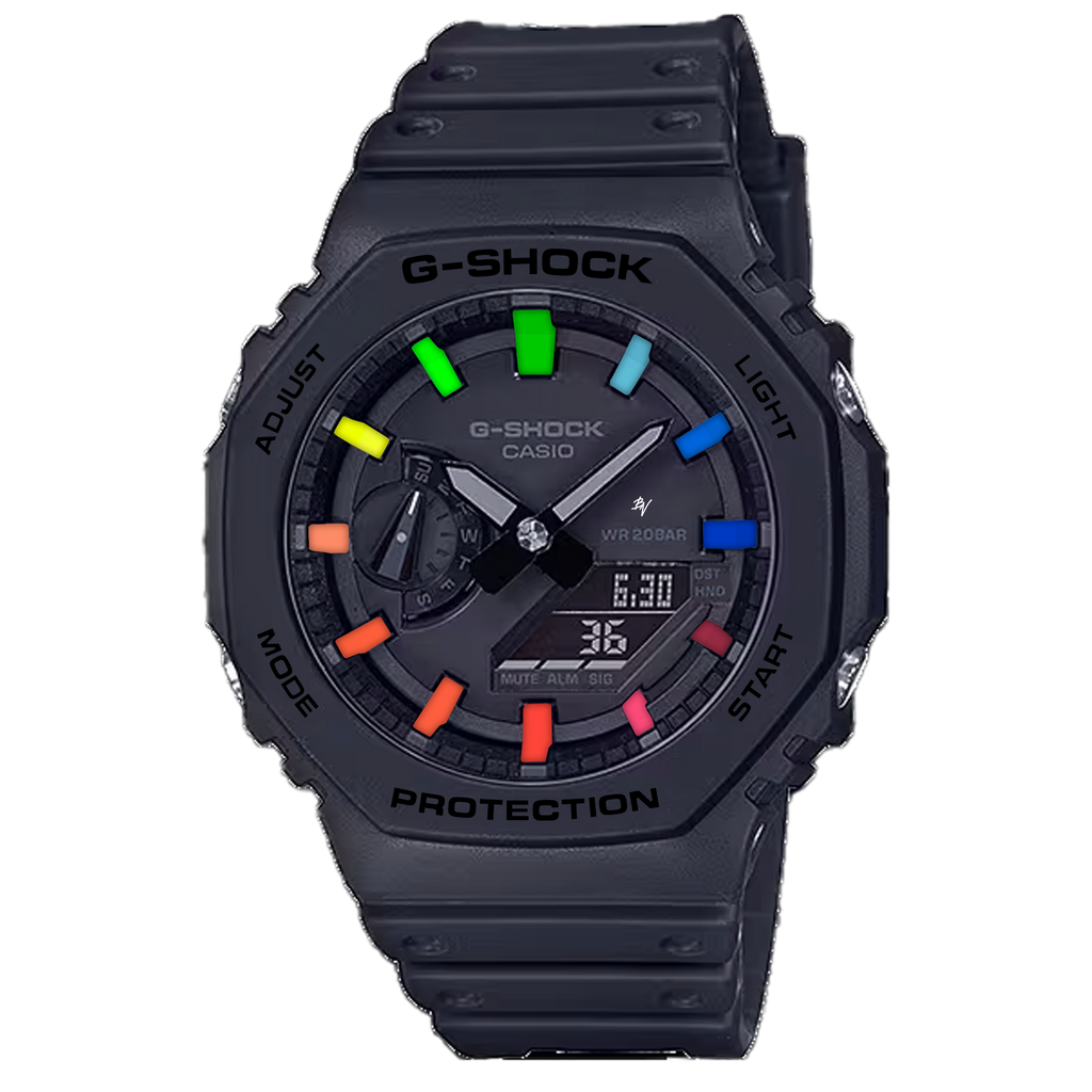 Casioak Black Mark 02 Rainbow Indices Casioak Watch by BV Custom
